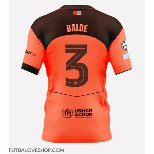 Dres Barcelona Alejandro Balde #3 Tretina 2025-26 Krátky Rukáv